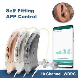 Wireless Bluetooth Noise-Canceling RIC Hearing Aid