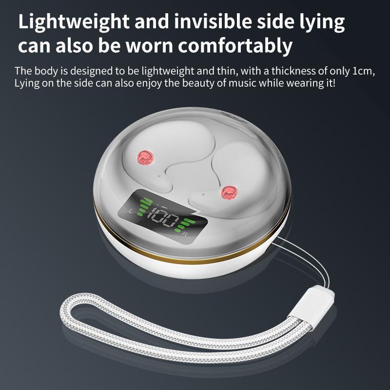 New Bluetooth Wireless TWS Sleep Headphones Binaural Mini Portable Digital Display