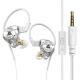 Wired In-ear High-fidelity HIFI Dynamic Coil Wired Control Live Broadcast Sports Ear-hook Earphones