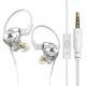Wired In-ear High-fidelity HIFI Dynamic Coil Wired Control Live Broadcast Sports Ear-hook Earphones