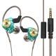 Wired In-ear High-fidelity HIFI Dynamic Coil Wired Control Live Broadcast Sports Ear-hook Earphones
