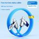 120W Zinc Alloy Fast Charging Four-in-one Charging Multi-function Switching Interface Double Typec Bold Silicone Data Cable