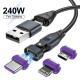 New Six-in-one 240W Magnetic Data Cable