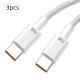 Fiberglass Fast Charge Line Double USB Type-C Cable