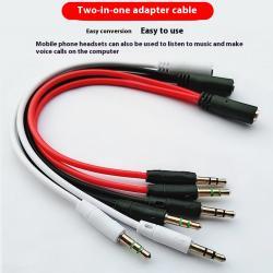 One Divided Into Two Adapter Desktop Computer Headset Audio Cable