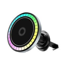 Vehicle-mounted Mobile Phone RGB Lamp Wireless Fast Charge Applicable To Car Navigator Bracket