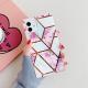 Compatible With  , Electroplating Marble Pattern Mobile Phone Case