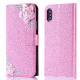 Compatible with Apple , Camellia rhinestone glitter phone case