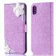 Compatible with Apple , Camellia rhinestone glitter phone case