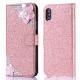 Compatible with Apple , Camellia rhinestone glitter phone case