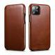 Cowhide retro curved screen phone case