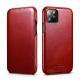 Cowhide retro curved screen phone case