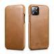Cowhide retro curved screen phone case