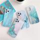 Four-corner anti-shattering gold marble mobile phone case