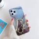Four-corner anti-shattering gold marble mobile phone case