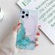 Four-corner anti-shattering gold marble mobile phone case