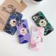 Geometric love stitching marble phone case