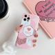 Geometric love stitching marble phone case