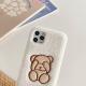 Mobile phone shell cute cartoon bear lamb wool velvet embroidery