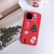 Christmas red cartoon frosted painted phone case