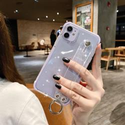 Compatible with Apple , Transparent flash powder anti falling mobile phone case