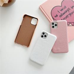 Pattern Leather Phone Case Half Hard Shell Case