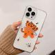 Cute Couple Tiger Transparent Phone Case