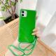 Simple Solid Color Lanyard Soft Phone Case