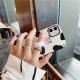 Creative Simple And Cute Cow Ring Phone Case