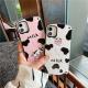 Creative Simple And Cute Cow Ring Phone Case