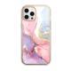 Mosaic Marble Pattern Flower Transparent Phone Case