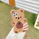 Teddy Bear Mobile Phone Case Cartoon Anti-drop Soft Silicone