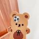 Teddy Bear Mobile Phone Case Cartoon Anti-drop Soft Silicone