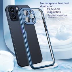 Shell Matte Plating Frame Without Backboard Phone Case
