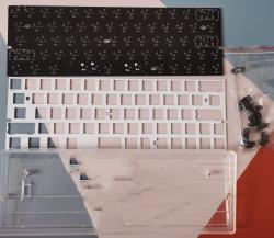 Customized Mechanical Keyboard Kit Left 64 Glass Fiber Positioning Plate RGB Bottom Light