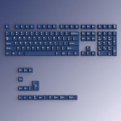 PBT Material Carved Height Two-tone Blue Key Cap