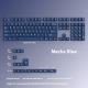 PBT Material Carved Height Two-tone Blue Key Cap