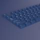 PBT Material Carved Height Two-tone Blue Key Cap