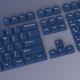 PBT Material Carved Height Two-tone Blue Key Cap