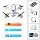 Mini Aerial Photography Gradient LED Remote Control Plane