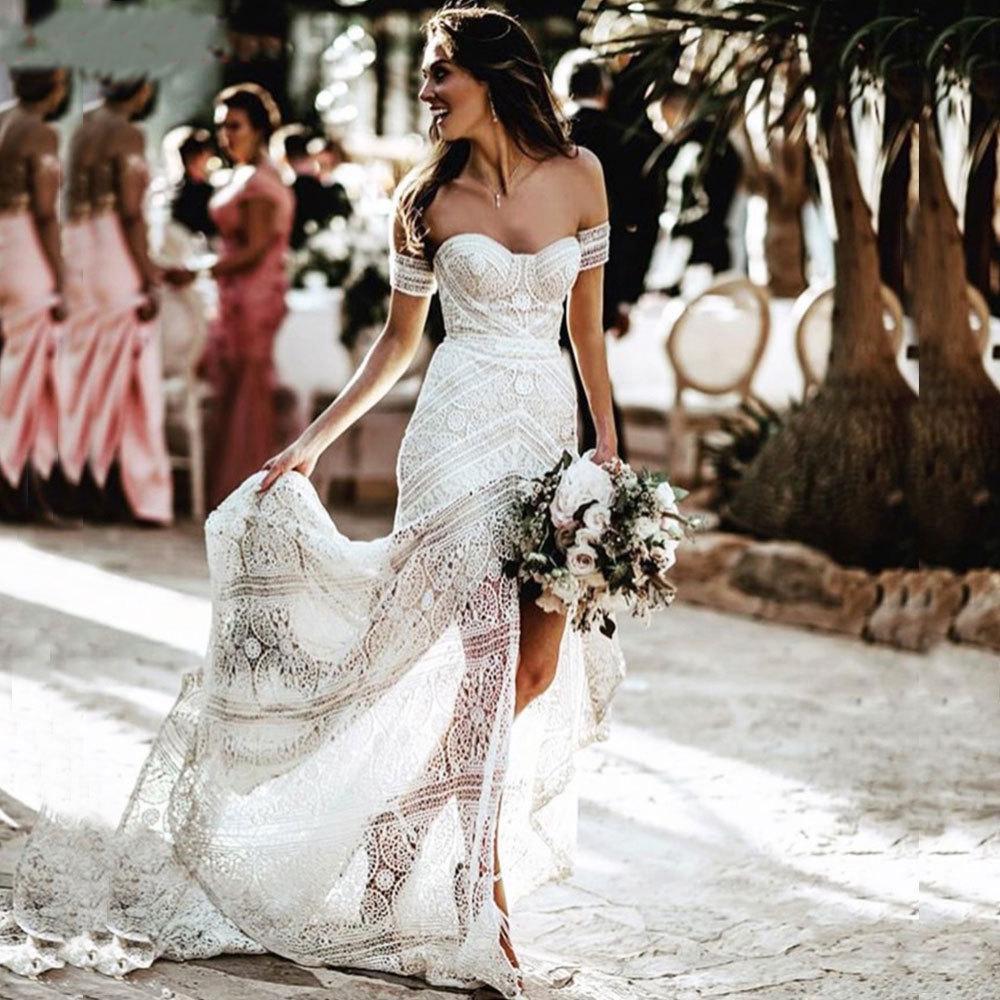 Breast Wipe Sexy Lace Slim Fishtail Wedding Dress