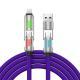 240W Light Column Four-in-one Colorful Indicator Light Mobile Phone Charging Cable