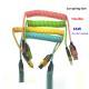 Spring Mech Four-in-one Flexible Wire Mobile Phone Data Cable