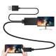 Mobile Phone Connected To TV To HD Video Output Cable