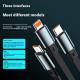 Telescopic Three-in-one Fast Charge Data Cable
