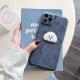 Embroidered Teddy Head Plush Phone Case