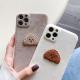 Embroidered Teddy Head Plush Phone Case