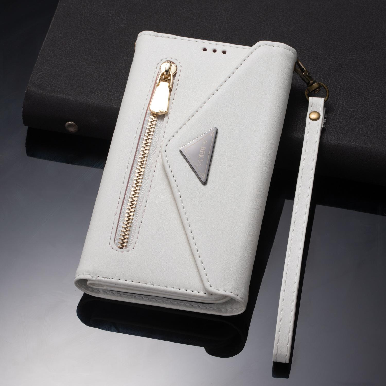 Multifunctional zipper phone case