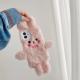 Plush bow pink rabbit phone case