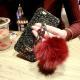Compatible with Apple , Diamond hair ball bracelet phone case